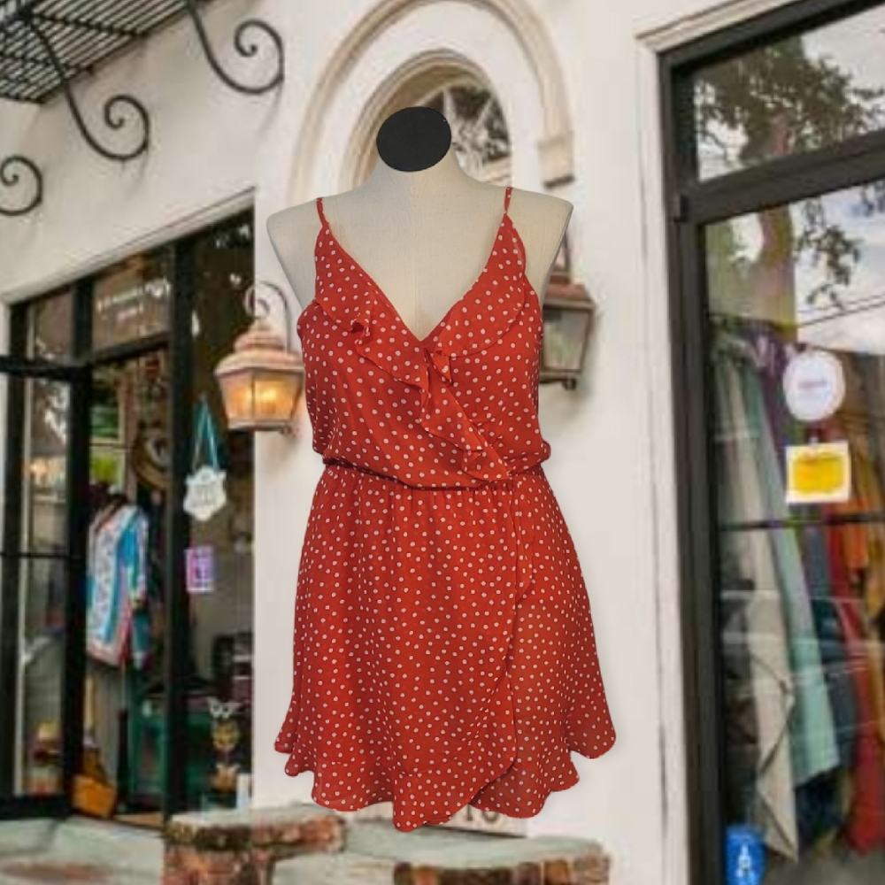 Red and White Polka-dot Dress